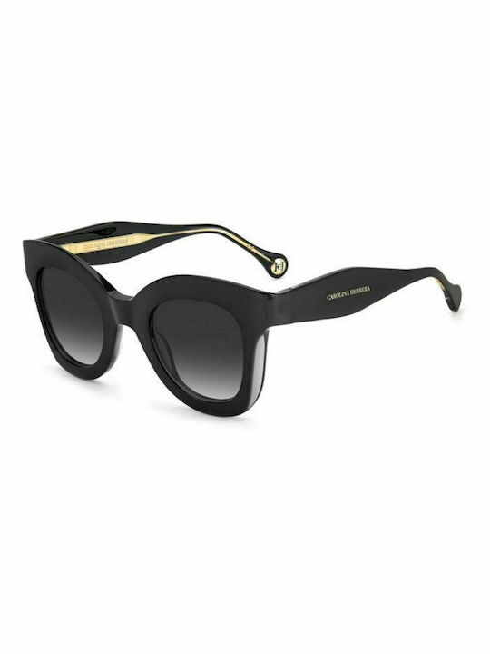 Carolina Herrera Women's Sunglasses with Black Plastic Frame and Black Gradient Lens CH 0014/S 08A/9O