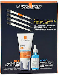 La Roche Posay Anthelios UVMune 400 SPF50+ Hydrating Cream 50ml & Hyalu B5 Serum 10ml Set mit Sonnencreme für das Gesicht & Serum