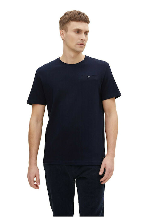 Tom Tailor Ανδρικό T-shirt Navy Μπλε Μονόχρωμο