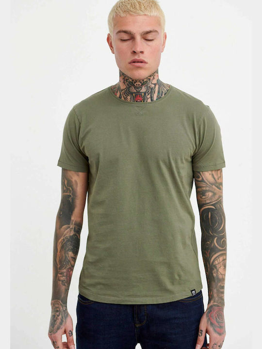 Funky Buddha Herren T-Shirt Kurzarm Khaki