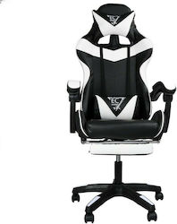 Xaudio Artificial Leather Gaming Chair with Footrest White