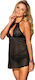 Subblime Sexy Robe Neckholder Babydoll Black