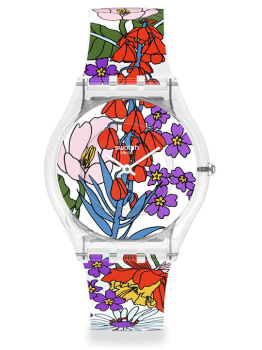 Swatch Skin Classic Ceas de Damă cu Multicolor Curea din Cauciuc