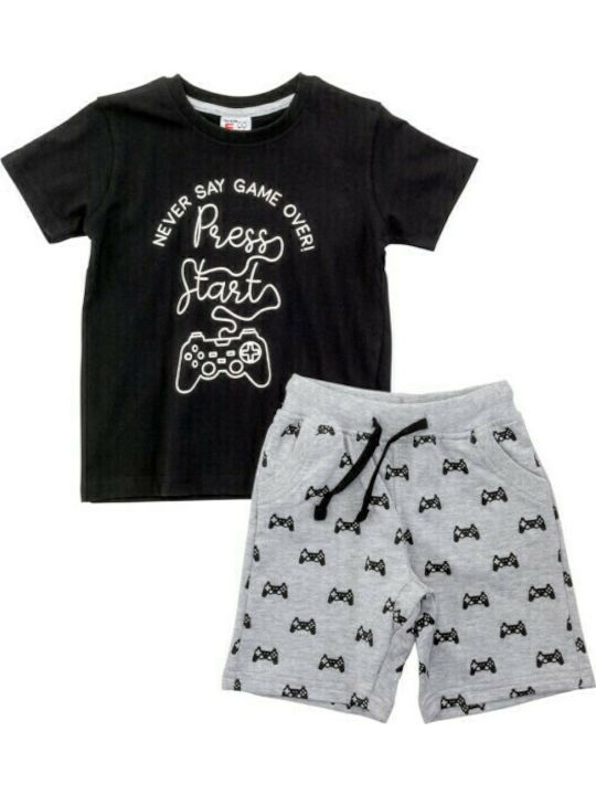 Funky Kids Clothing Sets with Shorts Black 2 Pieces