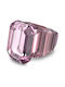 Swarovski Women's Gold Plated Ring Lucent Cocktail Pink with Stone