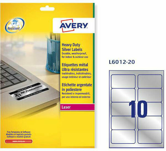Avery 200 Self-Adhesive Rectangular A4 Labels 96x50.8mm