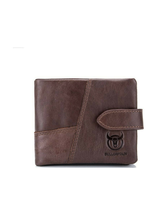 Leather Men's Wallet Classic with RFID Dark Brown