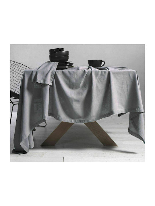 Nef-Nef Homeware Tablecloth Cotton-Linen Silver 150x300cm 023434