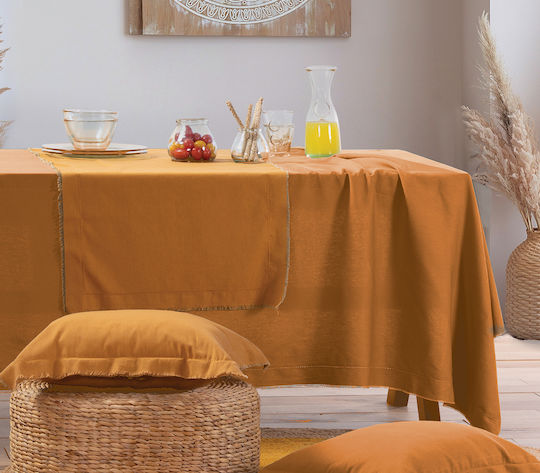 Nef-Nef Homeware Tablecloth Cotton Minimal Yellow 140x180cm