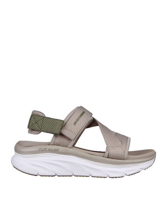 D'Lux Walker Sandale Casual Damă Anatomici Sporty Flatforme Bej