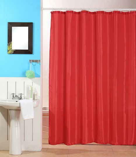 Cyclops Κουρτίνα Μπάνιου Υφασμάτινη 240x180 cm Κόκκινη Cyclops Κουρτίνα Μπάνιου Υφασμάτινη 240x180 cm Κόκκινη