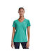 Under Armour Tech™ Γυναικείο Αθλητικό T-shirt Fast Drying με V Λαιμόκοψη Τιρκουάζ