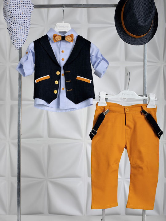 Piccolino Hugo M Taufkleidung für Jungen Orangenes 6Stücke