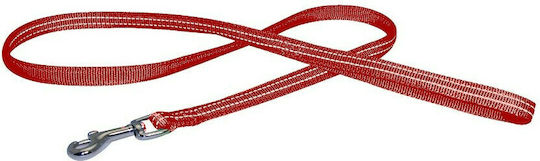 Croci Hundeleine/Hundeführleine Gurtband Soft Reflective in Rot 1,2 m x 25 mm