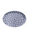 TnS Inglaze Plate Shallow made of Porcelain Blue with Diameter 31cm