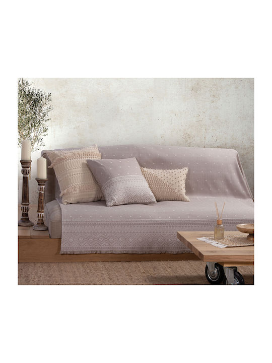 Nef-Nef Двуместен диван с хвърчащи листа Vernon 170x250см. Ecru / Бежово 030957