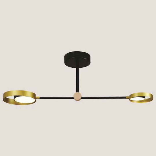 Eurolamp Ceiling Mount Light 92cm Gold with Integrated LED