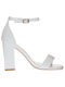 Envie Shoes Women's Sandals with Ankle Strap White with Chunky High Heel