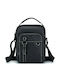 DJB-300 Leder Herrentasche Schulter / Crossbody Schwarz