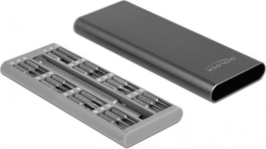 DeLock Screwdriver with 49 Magnetic Interchangeable Tips
