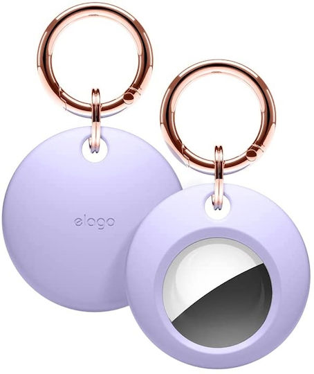 Elago Basic Θήκη Μπρελόκ Σιλικόνης για AirTag Lavender