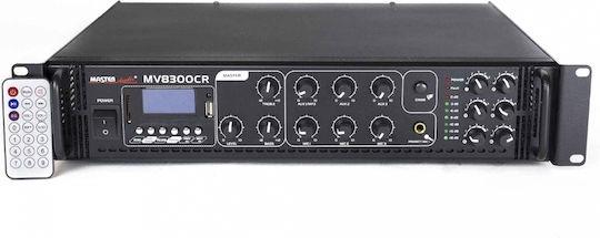 Master Audio MV8300CA BT Integrated PA Amplifier 6 Zone Equipped with USB/Bluetooth Black