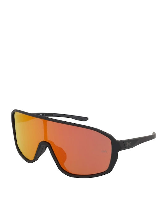 Under Armour Bărbătești Ochelari de soare cu Negru Cadru și Portocaliu Lentilă UA Gameday/G 003/50