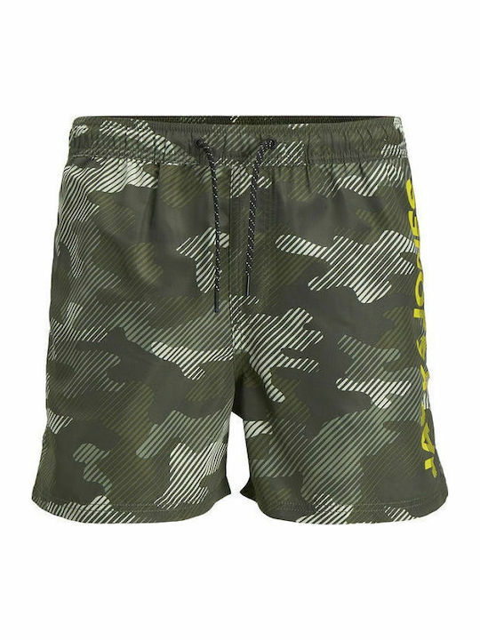Crete Men's Swimwear Shorts Forest Night Camo