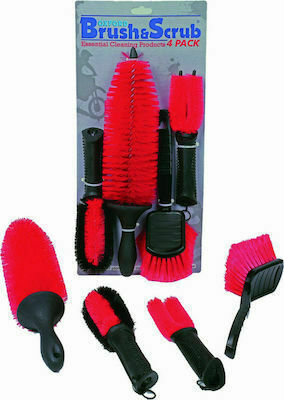 Oxford Brush and Scrub Σετ Βούρτσες Καθαρισμού Μοτοσυκλέτας 4τμχ