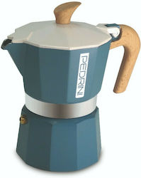 Pedrini Mymoca 02CF133B Stovetop Espresso Pot 6Cups Albastru