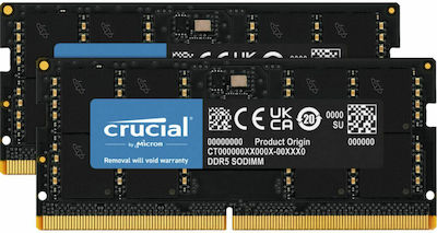 Crucial 64GB DDR5 RAM with 2 Modules (2x32GB) and 4800 Speed for Laptop