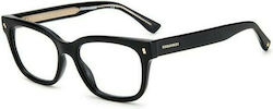 Dsquared2 Kids Acetate Prescription Eyeglass Frames Black D2 0027 807