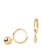 P D Paola Super Future Earrings made of Silver Gold Plated with Stones