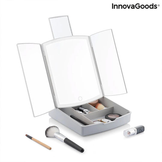 InnovaGoods Schminkspiegel Tischgerät Panomir mit Licht 120x29cm Weiß