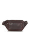 Leather Waist Bag Dark Brown