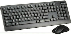 Azio KM535 Set tastatură și mouse UK
