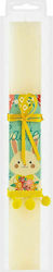 Easter Candle Flat Hare 29pcs Yellow