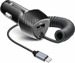 Forcell Car Charger with Port 1xUSB-A and Cable Type-C Forcell Car Charger with Port 1xUSB-A and Cable Type-C
