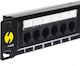 Netrack Patch Panel για Rack 1U cat5e Μαύρο
