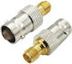 JT1250 Μετατροπέας SMA female σε BNC female Ασημί 1τμχ