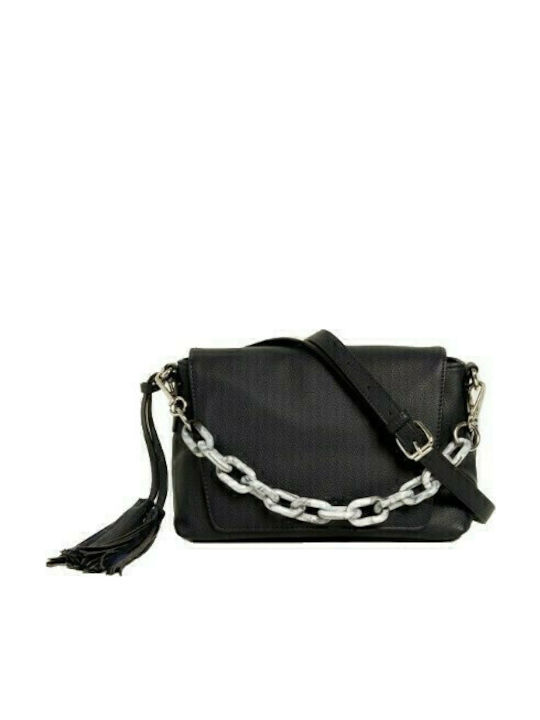 Γυναικεία Flap Bag Χιαστί Μαύρη