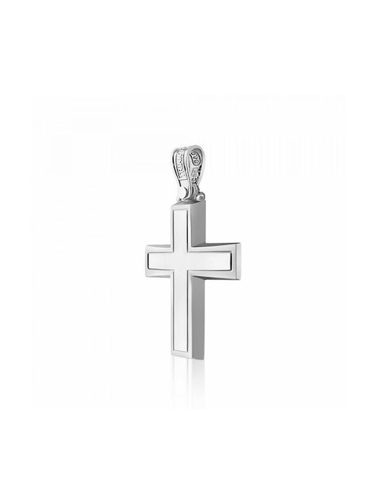 Triantos White Gold Cross 14K