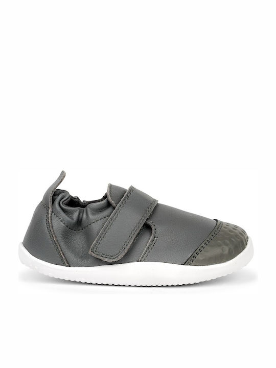 Bobux Παιδικά Sneakers Ανατομικά με Σκρατς Γκρι