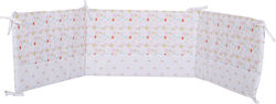 Nef-Nef Homeware Over The Rainbow Crib Bumpers Classic Inside White 40x187cm