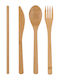 Out of the Blue 4-Piece Brown Cutlery Set