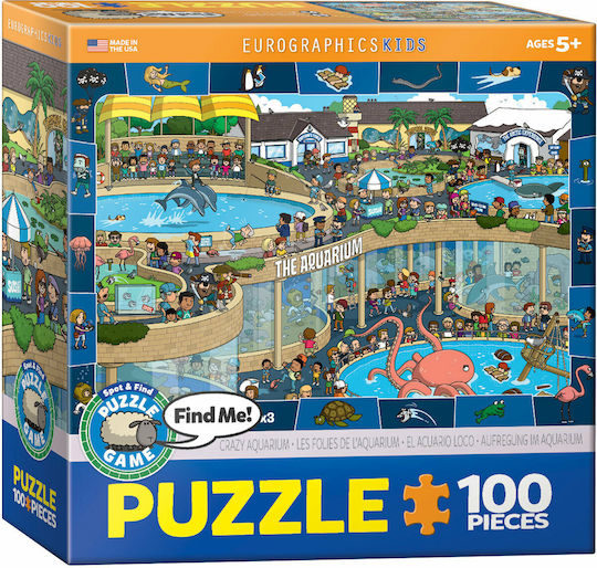 Παιδικό Puzzle Crazy Aquarium για 5+ Ετών 100pcs Eurographics