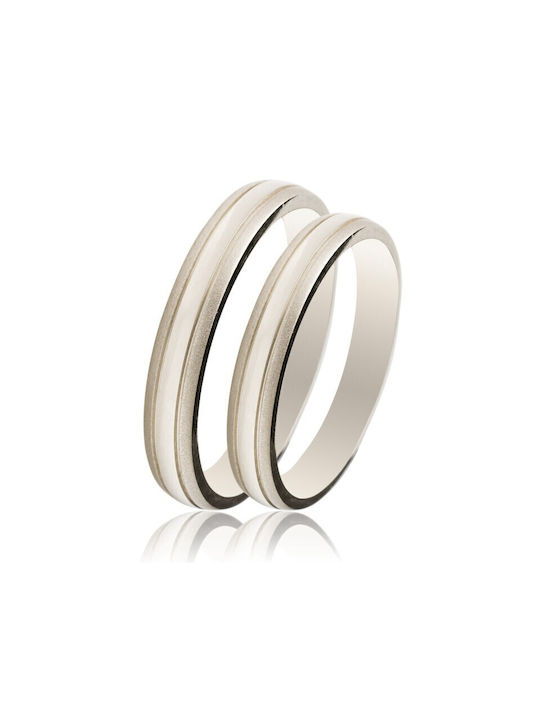 White Gold Ring SL26L MASCHIO FEMMINA Slim 9 Carat Ring Size:41 (Set Price)