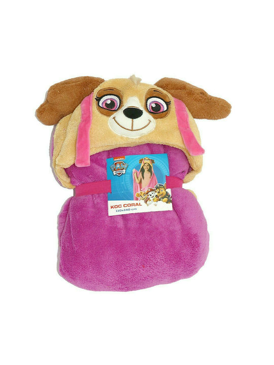 Nickelodeon Κουβέρτα Fleece Paw Patrol 1 Φούξια 110x140εκ.