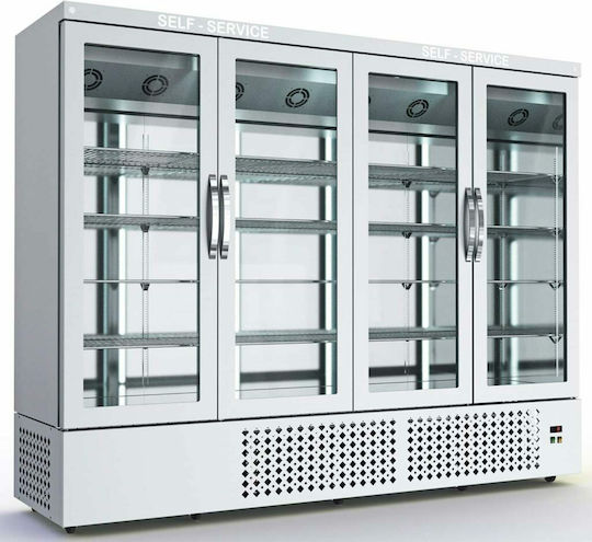 Dominox Gewerbliche Gefrierschrank 2160lt Inox mit 4 Türen P264 x B70 x H215cm