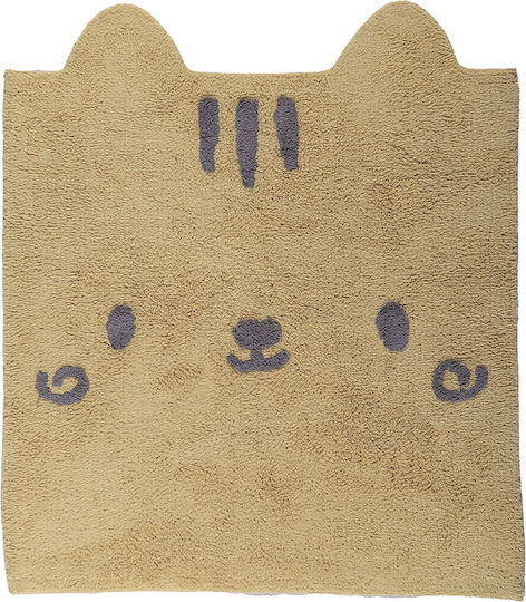 Nef-Nef Homeware Kids Cotton Rug Hello World 100x125cm Yellow